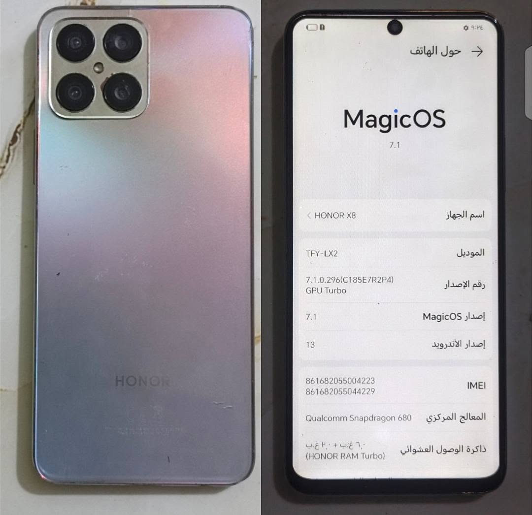 سلام عليكم اجهزه للبيع او مراوس هونر X9 ذاكرة 128 عشوائيه 6 مبدل يس ضهر بوبجي60 فريم
السعر 70 نهايته من اخير 

 هونرX8 ذاكرة 128 عشوائيه 8 مبدل شاشه اصليه بوبجي60فريظ
السعر80 نهايته من اخير 

انفنكس هوت30 ذاكرة 128 عشوائيه 8 بوبجي60 فريم مبدل ضهر
السعر80 نهايته من اخير 
مكاني رميثه  ***********
