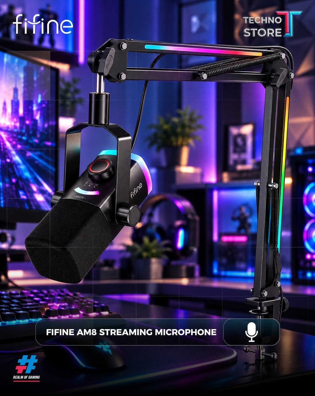 🎙 صوتك يستاهل يكون أوضح! 🔥

مع مايكات FIFINE، خلي صوتك يطلع بجودة احترافية — سواء للـGaming 🎮، الستريمنگ 🎥، البودكاست 🎙 أو صناعة المحتوى.
✨ صوت واضح ونقي

🎧 جودة احترافية

🌈 RGB بإطلالة Gaming

🔌 سهلة الاستخدام والتوصيل
FIFINE — خلّي صوتك يحچي عنك. 🎙🔥

📦❤️‍🔥توجد خدمه توصيل داخل بغداد والمحافظات ❤️‍🔥📦

✅‌‎الموزع المعتمد لشركه فونكو بالعراق
✅‌‎موزع معتمد لبطاقات يوغي بالعراق

‌‎1️⃣الفرع الاول
بغداد - الكاظمية - شارع اكد
***********

‌‎2️⃣الفرع الثاني
بغداد - شارع الصناعة - قرب شركة النبع
***********
***********⁩l

نص مكتوب في الصور:
- fifine TECHNO STORE REALM OF GAMING FIFINE AMPLIGAME AM6
- fifine TECHNO STORE FIFINE AM8 DYNAMIC MICROPHONE REALM OF GAMING
- fifine TECHNO STORE FIFINE K688 DYNAMIC MICROPHONE REALM OF GAMING
- fifine TECHNO STORE FIFINE AM8 STREAMING MICROPHONE REALM OF GAMING
- fifine TECHNO STORE FIFINE T658 RGB MICROPHONE REALM OF GAMING
- fifine TECHNO STORE FIFINE A6T USB GAMING MICROPHONE REALM OF GAMING
- fifine TECHNO STORE REALM OF GAMING FIFINE BM38 RGB MICROPHONE ARM