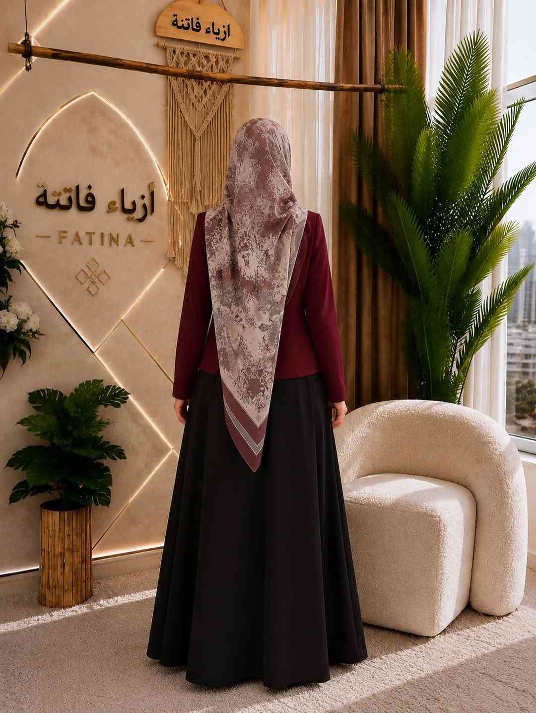 ازياء فاتنة
كوستم جميل وفخم للمحجبات 
فصال محتشم 
مكون مـטּ قطعتين فستان هاينك كلوش وسترة قصيرة 
موديلات فاتنة… ماتتفوت 
حصراً من ماركة فاتنة 
• طول الفستان 150 سم 
• فصال كلوش 
• طول السترة 70 سم 
• ⁠فصالها ابو السمجة 
• تنطي مظهر انحف باللبس
• ⁠ ✨الضهر عدل
قطعة تبقى وياج سنين وما تبطل موديلها 👌

متوفر حالياً بكمية محدودة
راسلينا خاص واحجزي بسرعة قبل النفاذ 💌

#ازياء_فاتنة⁩⁩
قالب راهي 
___________________________ 
🖊️ االــخـــــــاامــة (: 
كريب الروزالين ) :- هو احد انواع الاقمشة الممتازة الي ماسكة نفسها وماتلزك ؏ــلى الجسم ولا يخيل وميحتاج الى كوي بس شي بسيط
❥❥ ─── ❥❥ ❥❥ ─── ❥❥

القياسات القياسات 1/2/3/4 

🌱قياس 1):- 
تلبس وزن من 70 الى 80 كــــيـلـو ⚖️ 
يعني يلبس قياس. 40 . 42. 44 

🌱قياس 2 ):- 
تلبس وزن من 80 الى 90 كــــيـلـو ⚖️ 
يعني يلبس قياس. 46. 48 

🌱قياس 3):- 
تلبس وزن من 90 الى 100 كــــيـلـو ⚖️ 
يعني يلبس قياس. 50 . 52 

🌱قياس 4):- 
تلبس وزن من 100 الى 120 كــــيـلـو ⚖️ 
يعني يلبس قياس. 54. 56. 58 

_______________________ 
ســــعـــر  الكوستم بـــ 65 الفــــﮯ 
مع الهدية 🎁 الشال او الربطة 
________________________ 
للحجز والاستفسار المراسلة ؏ــلى الواتساب :- ***********
***********
