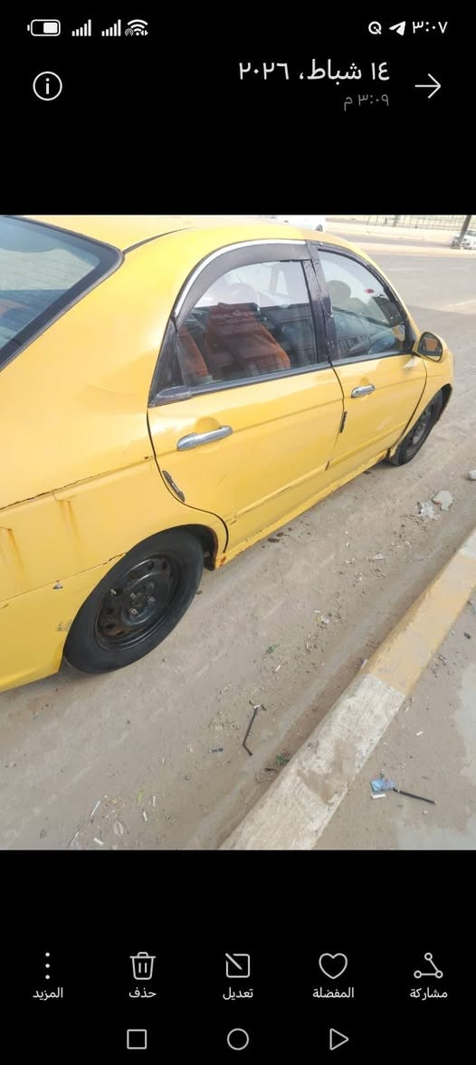 سبكترا ٢٠٠٨ للبيع رقم صدامي مكينه ٢٠٠٠ بيها تنقيص هيىه وغرامات مصفره معامله بيها مال ترقيم ٤٠ وبيها مجال للشراي ***********
