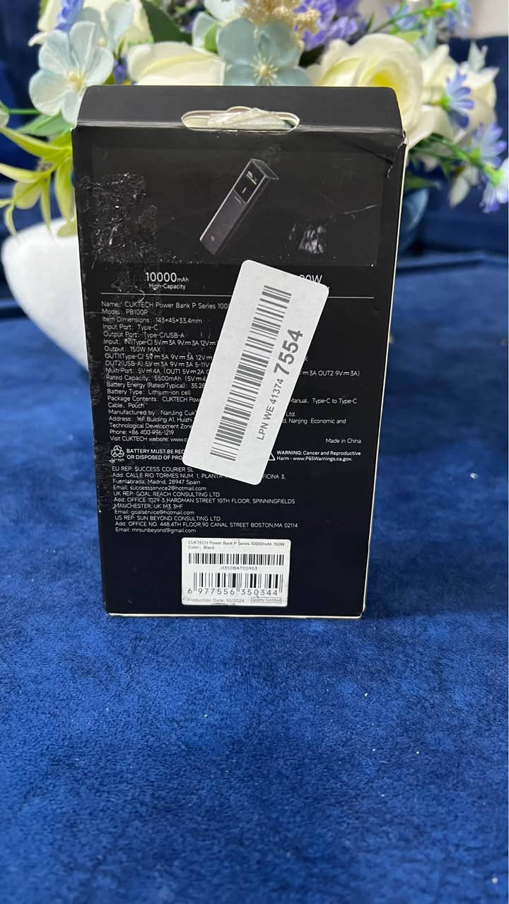 CUKTECH PB100P • ١٠٠٠٠مللي • ١٥٠ واط