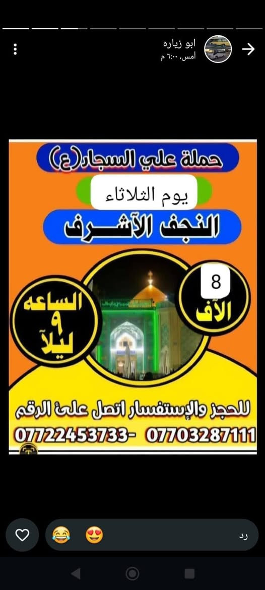 حملة علي السجاد • كربلاء • النجف