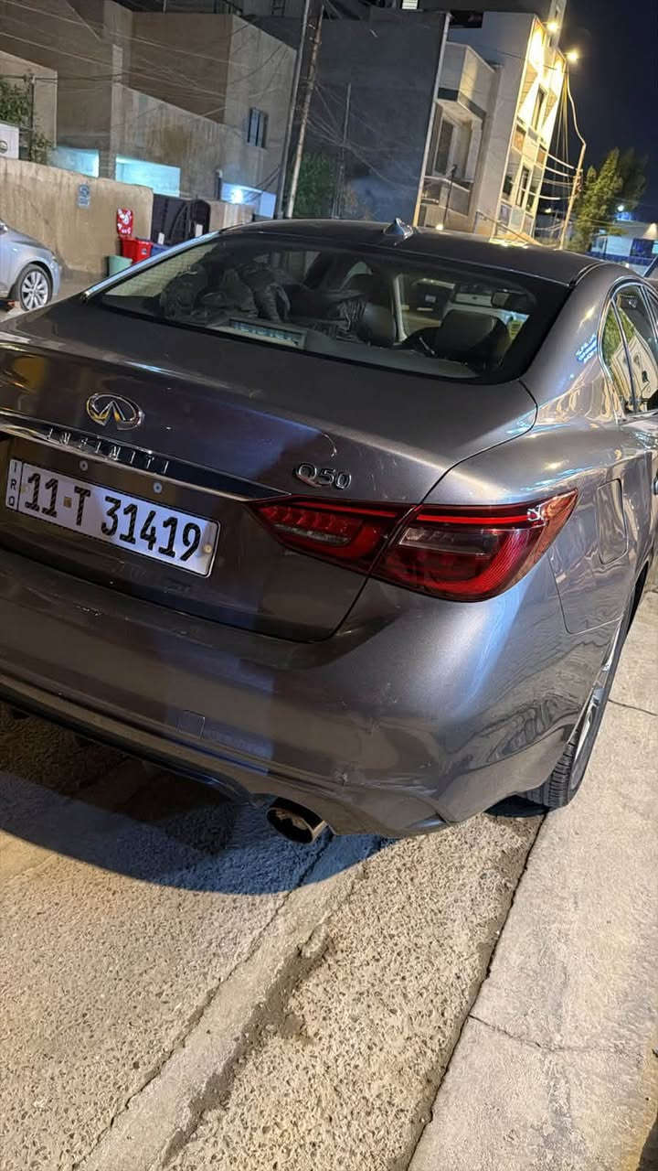 � للبيع — Infiniti Q50 2018 | 3.0 Twin Turbo
إنفينيتي Q50 موديل 2018 🇺🇸
🔹 وارد أمريكي
🔹 كلين بدون حادث
🔹 ممشى 90 ألف ميل
🔹 محرك 3.0L Twin Turbo
🔹 لون رمادي مميز
🔹 داخلية جلد أسود نظيفة ومرتبة
🔹 جنوط إنفينيتي أصلية
🔹 فتحة سقف
🔹 كاميرا خلفية
🔹دخول ذكي بدون مفتاح مع نظام ترحيب
🔹 تشغيل بصمة/زر
🔹 تحكم ستيرن ومواصفات كاملة

🔥 السيارة نظيفة جداً ومستخدمة استخدام شخصي
الفحص متاح للجادين، والسيارة حاضرة للفحص.

💰 السعر: [21 مليون دينار]

📍 بغداد
📞 للتواصل: [***********]

Q50 3.0T — قوة وأداء وفخامة الإنفنتي.

