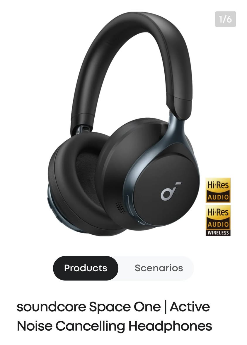 Soundcore H30i
السعر 15 الف ( مستخدم )
Soundcore Q20 
السعر 30 الف ( مستخدم )
Sound core Space one 
السعر 55 الف ( مستخدم )

المايك مع الستان: 125 الف ( جديد)

المكسر: 15 الف

التواصل: ***********

نص مكتوب في الصور:
- 1/6 Products Scenarios soundcore Q30 | Bluetooth Noise Cancelling Headphones The New Generation of Active Noise
- MICROPHONE ARM STAND HEAVY LOAD BEARING SLAPPABLE