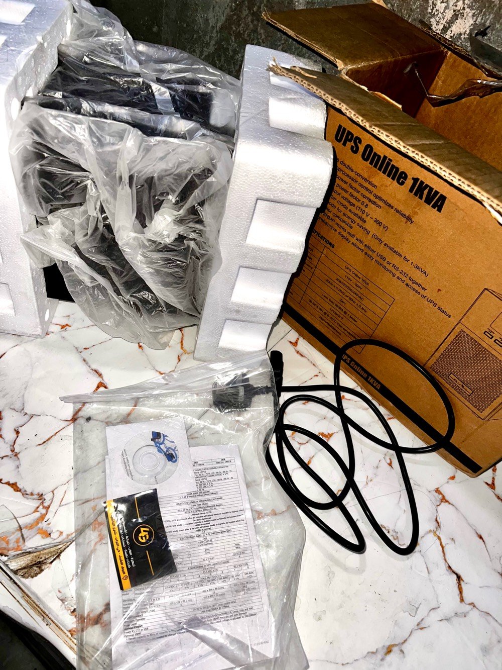 ups اولاين 1 kv من شركة فالكون يشغل شاشه حجم 65 و بلي ستيشن 5 تقريبآ 5 او 6 دقائق سعر 150 الف مكاني النجف