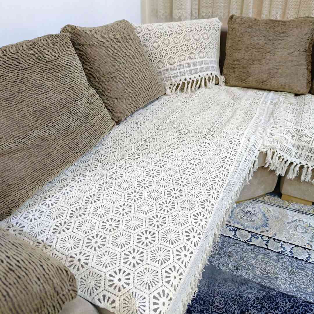طقم 10 نفر • حياكه سناره • كنب 3+2+1