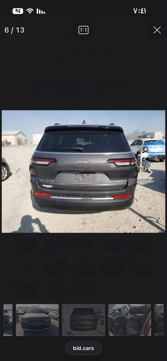 مكلف بالنشر عن صاحب السياره
سيارة جيب شيروكي لون فيلي موديل 2023
وارد امريكي بدون فتحه كشنات مخمل وباقي المواصفات العالية موجوده بالسياره عدى الفتحه والكشنات 
سعر السياره 265 ورقه بيها مجال بسيط مكانها البلديات 
رقم صاحب السياره
***********

نص مكتوب في الصور:
- 2 / 13 bid.cars
- 4 / 13 bid.cars
- 5 / 13 bid.cars
- 10 / 13 bid.cars
- 6 / 13 1:1 bid.cars