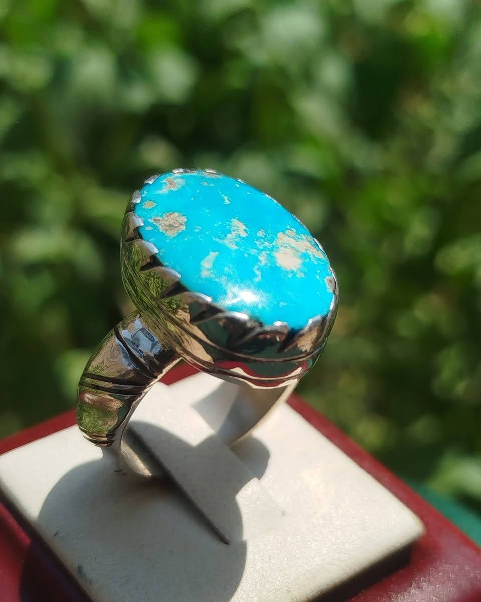 💐تحفه فنيه من 🏵️
🌲الفيروزي الرضوي النشابوري الازرق  🌷
ا🌺لاصلي شرط الفحص اصلي 🌹 
🌿من أعمالي صياغة يدوية ثقيلة ☘️
التواصل على الخاص او رقم الهاتف ***********
العنوان البصرة القرنة الشرش
