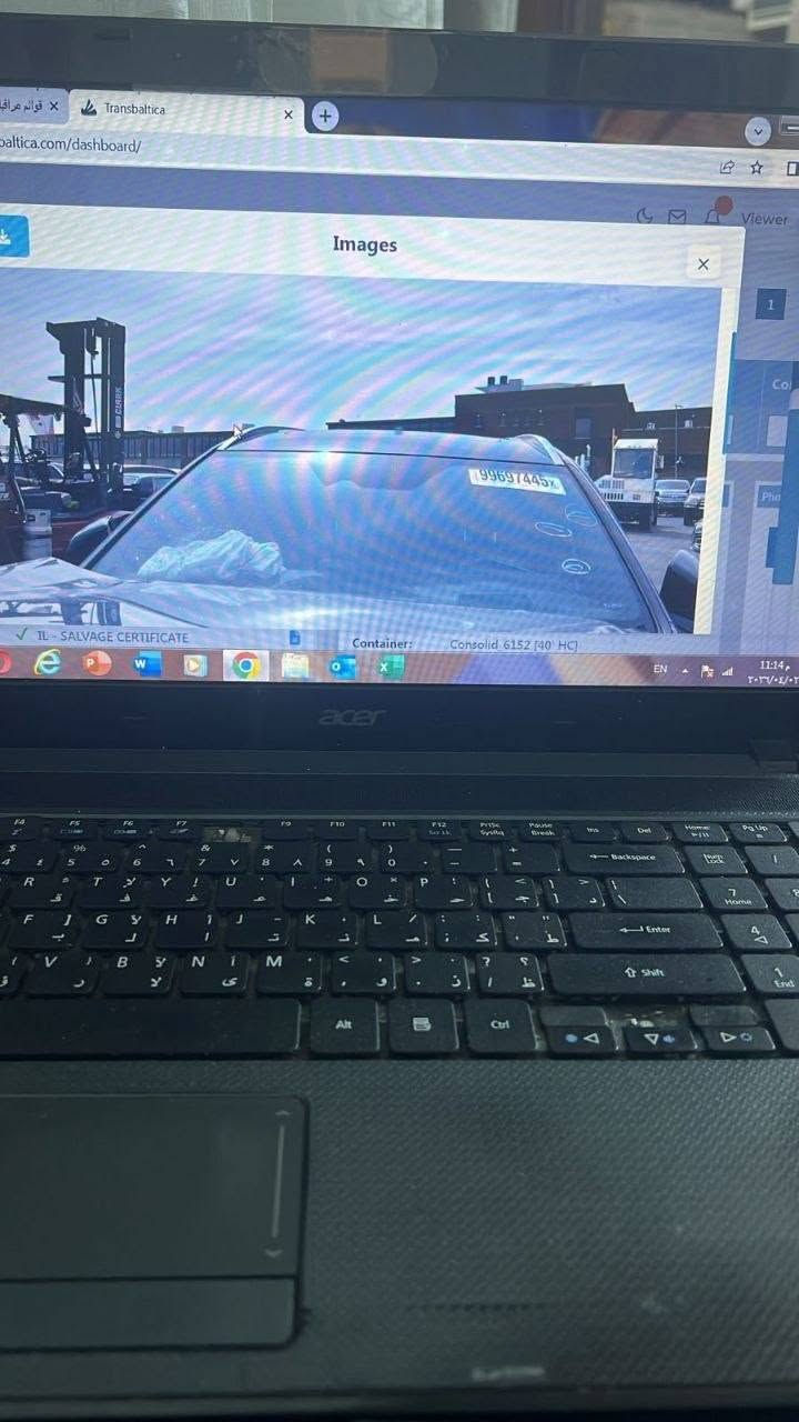 ***********
كلكرفي ٢٥ سياره ماشيه ٢٠الف كيلو السعر ٢٦٥ حره باسم باب بارد  الغلفي بارد تبديل فقط بنيد

نص مكتوب في الصور:
- قوائم مراقبة السيارات Transbaltica transbaltica.com/dashboard/ Images IL-SALVAGE CERTIFICATE Container: Consolidated 6152 [40' HC] EN acer
- Transbaltica Images IL - SALVAGE CERTIFICATE Container: Consolid_6152 [40' HC]
- قوائم مراقبة السيارات Transbaltica transbaltica.com/dashboard/ Images Container: Consolid_6152 [40' HC] IL - SALVAGE CERTIFICATE
- Transbaltica
- baltica.com/dashboard/
- Images
- IL - SALVAGE CERTIFICATE
- Container: Consolid_ 6152 [40' HC]
- 10272ml
- قوائم مراقبة السيارات Transbaltica transbaltica.com/dashboard/ Images IL - SALVAGE CERTIFICATE Container: Consolid_6152 (40' HC)
- Viewer
- IL- SALVAGE CERTIFICATE
- Container: Consolid 6152 (40' HC)
- EN
- 99697445x
- 11:14,
- ٢٠٢٧/٠٤/٠٢
- قوائم مراقبة السيارات المفضلة Transbaltica transbaltica.com/dashboard/ Images Container: Consolid 6152 (40' HC) IL SALVAGE CERTIFICATE acer
- قوائم مراقبة السيارات المفضلة
- transbaltica.com/dashboard/
- Vehicl
- Vehicle Inf
- Model:
- VIN:
- Color:
- Fuel:
- Keys:
- Title: IL - SALVAGE CERTIFICATE
- Container: