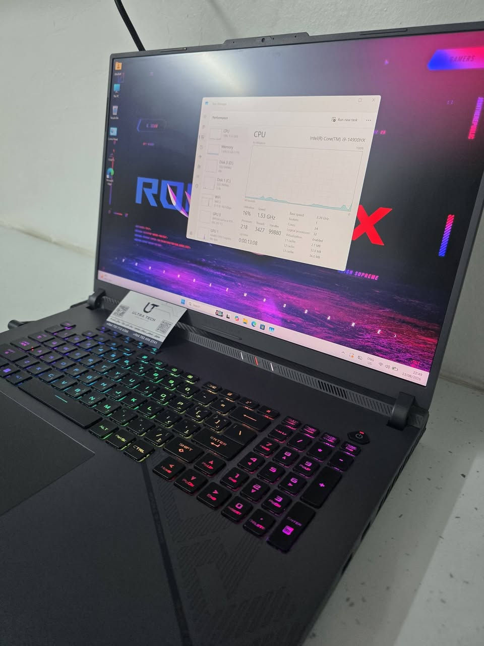 Asus Rog Strix G18
Core i9-14900HX
RAM 64GBDDR5
HARD 2TB SSD
SCREEN 18 INCH
2K - 240HTZ
RTX 4080-12GB
لاپتۆپێکی زۆر بەهێز و راقی
مستعمل نضيف
دەستی ٢ 
خاوێنی %٩٠-٩٥
گرێنتی ٢ مانگ خەریتە
ضمان ٢ شهر خرطة
ناونیشان هەولێر
مکان اربیل
***********
