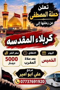 كربلاء المقدسه • حملة المصطفى • انطلاق بعد المغرب