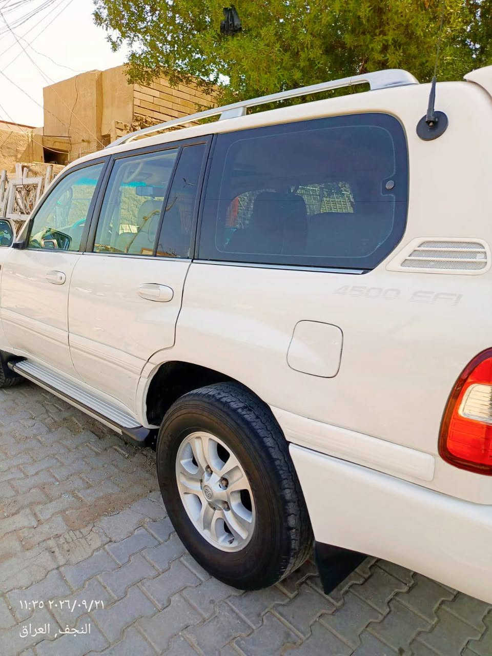 سلام عليكم لاندكروزر للبيع موديل 2000 فول مواصفات فتحه شاشه كامره ثلاث قطع تبريد 7 راكب ثلاجه كير اوتوماتيك مكينه 6 سلندر فور ويل دفع رباعي شغال سياره جديده مكفولة صبغ قطعتين بدون دواخل رقم بغداد انجليزي باسمي سعر 140 وبيها مجال رقم الاستفسار ***********

نص مكتوب في الصور:
- ١١:٣٦ ٢٠٢٦/٠٩/٢١
- النجف, العراق
- ١١:٣٦ ٢٠٢٦/٠٩/٢١ النجف العراق
- ١١:٣٥ ٢٠٢٦/٠٩/٢١
- ١١:٣٤ ٢٠٢٦/٠٩/٢١
- ٢٠٢٦/٠٩/٢١ ١١:٣٥