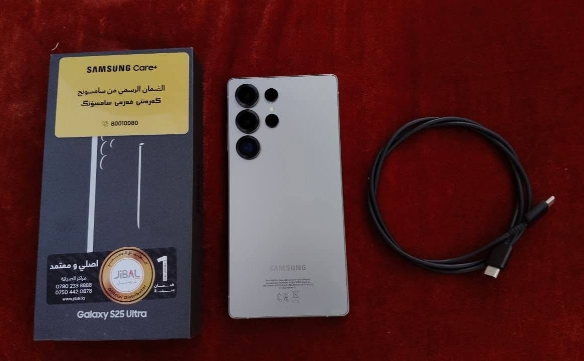 سلام عليكم سامسونج الترا s25 ذاكرة 256 GB والعشوائيه 12GB  شخط واحد مابي شركة الجبال 
بعده بالضمان صارله 6 اشهر من مستخدم و وين ما تريد تودي تفحصه ودي واذا بي شي يرجع للاستفسار تعال خاص او اتصل ع الرقم ***********
