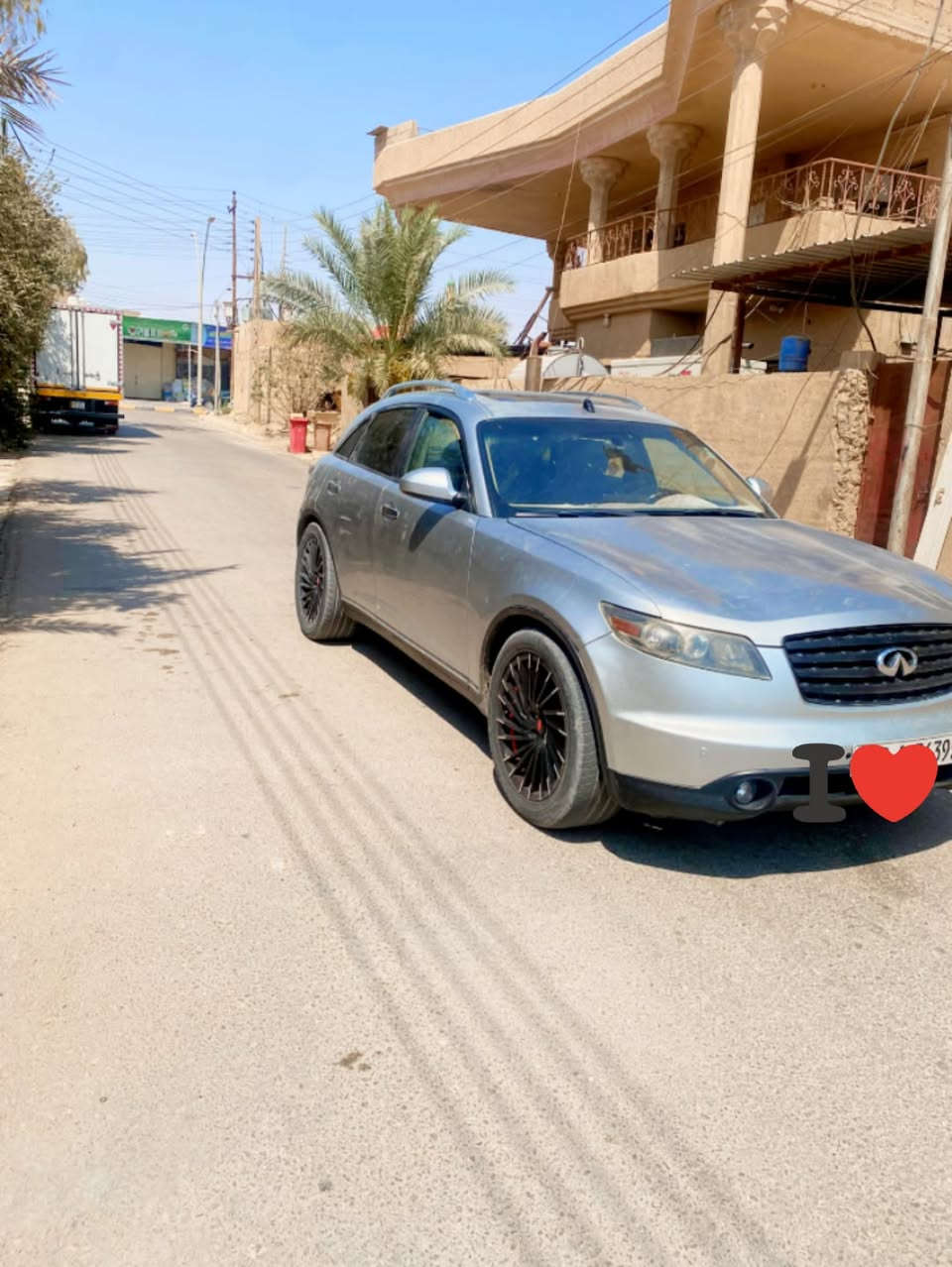 للبيع او مراوس. حسب القناعه
انفنتي FX35 خليجي  موديل ٢٠٠٦مكفوله  من ضربه وصبغ وسونار موجود 

محرك ٣٥ لبلادي كير اتو  تبريد شغال قطعتين فتحه شغاله طكتين تخم تاير ويل حجم ٢٠ منضمون زينون كشنات كهرباء رقم أربيل دولي تنفذ السنويه ٢٠٣٠  شرط التحويل ماشيه ٣٩٠ الف كيلو  للاستفسار اتصل ع والرقم *********** وبي وتس اب او ادخل خاص وتدلل
