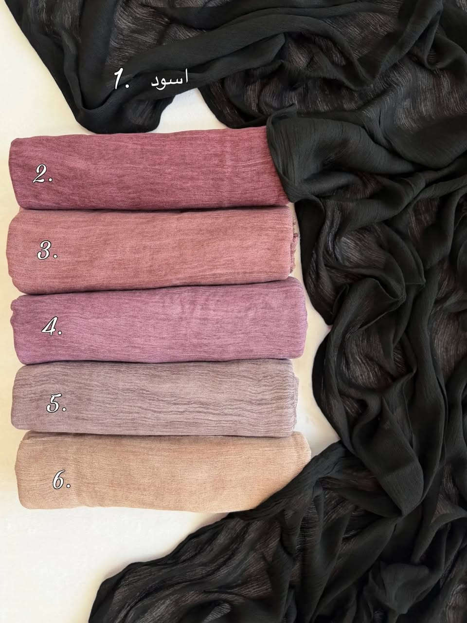 شال تايلندي اصلي مقدم من حجابات التميمي 
سعر درزن 30 الف 
توصيل لجميع انحاء العراق 🇮🇶
***********
***********
***********
***********
#حجابات_التميمي #حجابات_تركية #بغداد #العراق #اكسبلور

نص مكتوب في الصور:
- حِجَابَاتُ التَّمِيمِي HIJABAT AL-TAMIMI شَال تایلندي تقدم لكم حجابات التميمي سعر الدزن 30,000 دينار خامة ناعمة ومريحة مناسبة لكل الأذواق ألوان متعددة جودة .. أناقة .. ثقة
- 1. 2. 3. 4. 5. 6. 7. 8. 9. 10. 11. 12. 13. 14. 15. 16. 17. 18. 19. 20. 21. 22. 23. 24. 25. 26. 27. 28. 29. 30. 31. 32. 33. 34.
- 1. اسود
- 2.
- 3.
- 4.
- 5.
- 6.
- 7.
- 8.
- 9.
- 10.
- 11.
- 12.
- 13. 14. 15. 16. 17. 18. 19.