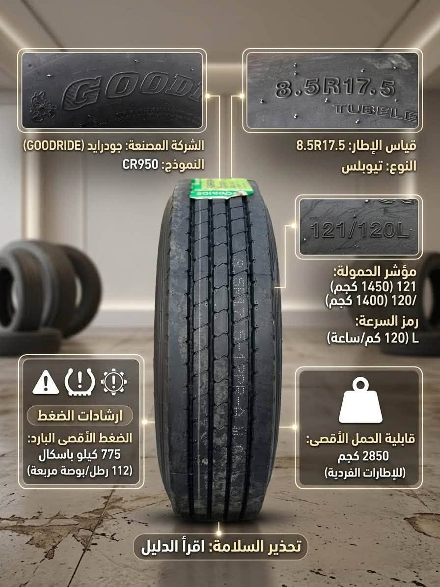 اطار كنتر • جودرايد • 8.5R17.5