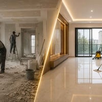 تنظيف بعد البناء • تنظيف بعد الترميم • تنظيف شامل