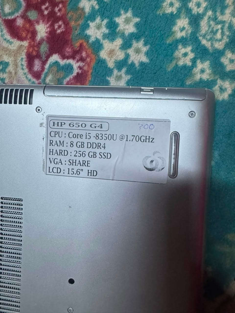 سلام عليكم
لابتوب HP650G4 قطعه كلش نضيفه بذاكره 256 رامات ثنين ومع معالج جدا قوي للالعاب موجوده حاليا مكان الغزاليه الهياكل وهاذه رقمي للتواصل ***********
