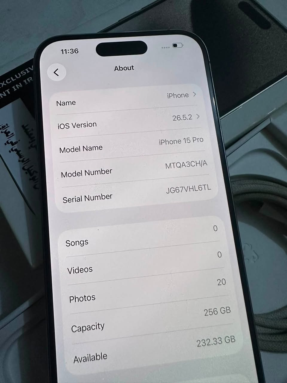السلام عليكم آيفون 15 pro للبيع
الجهاز كلش نظيف بدون عيب بدون خدش الجهاز كلها عل بلاد بطاريه 87% ويا كل غرضها كارتون ول شاحنه و سعرها 900 الف رقم *********** الجهاز لون مميز تيتانيوم
