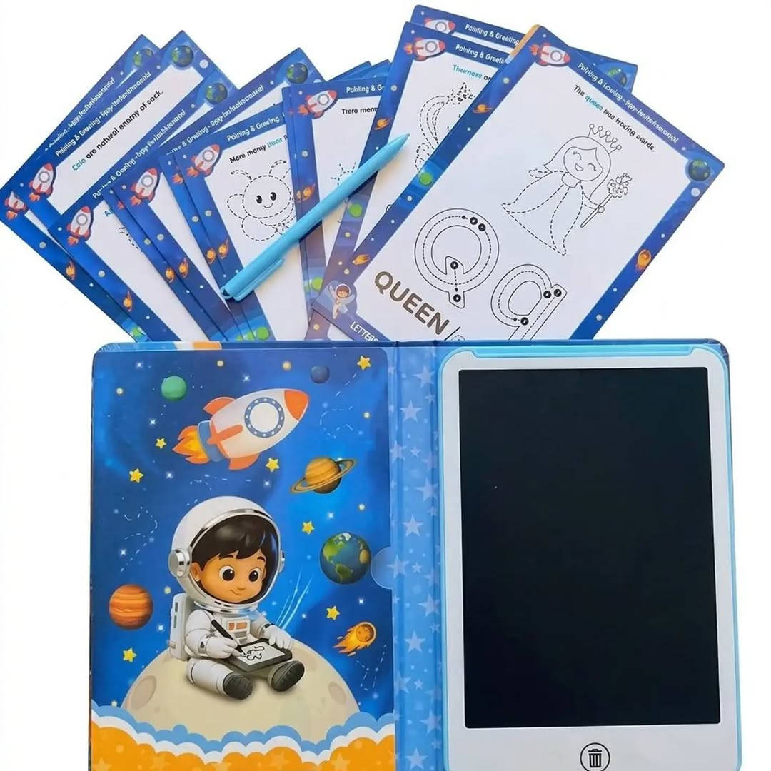 سبوره كتاب تعليمي سحري للأطفال 
مع كتابة ورسم LCD كروت الاحرف وأشكال رسومات متنوعة عدد 20 قطعة يكتب ويمسح بضغطة زر واحدة  سهلة الاستخدام السعر 7 الاف

نص مكتوب في الصور:
- سبوره كتاب تعليمي سحري للأطفال مع كتابة ورسم LCD كروت الاحرف وأشكال رسومات متنوعة عدد 20 قطعة يكتب ويمسح بضغططة زر واحدة سهلة الاستخدام السعر 7 الاف