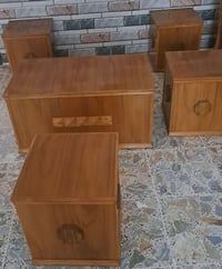 طبلات صاج خشب • جديدة • ٦ وحدات