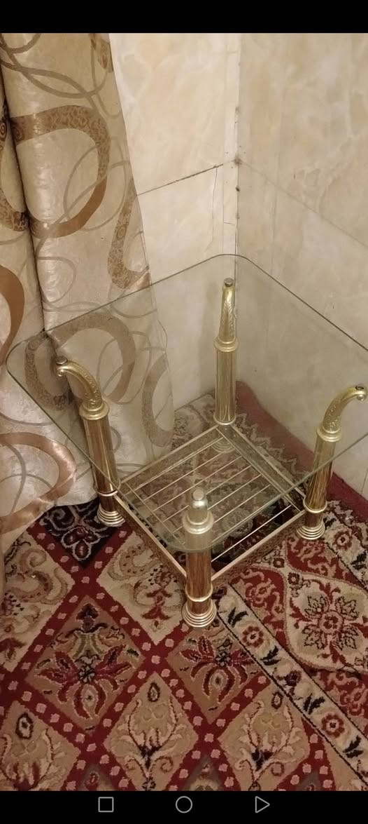 طبلات مودرن +ميز طعام ستيل جام طابقين الفوك للاكل ولجوة للفاكهة كوفه ***********
