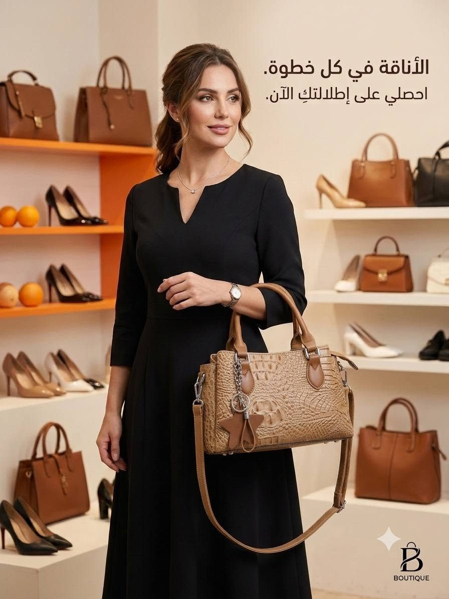 ✨ الأناقة تبدأ من أدق التفاصيل...
حقيبة تجمع بين الفخامة والتصميم العصري لتكمل إطلالتك المميزة في كل وقت 💫
​🛍️ متوفرة الآن لدى الكنز للاحذيه والحقائب النسائيه 
📍 العنوان: [الانبار قضاء هيت مقابل بلديه هيت ]
📱 للطلب والاستفسار: يرجى المراسلة عبر الخاص أو الواتساب على [*********** او *********** ]
🚚 خدمة التوصيل متوفرة لكافة المناطق!
