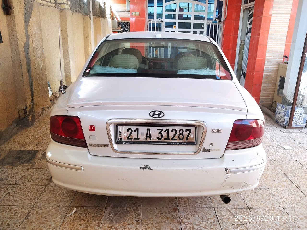 سوناتا وفود خليجي 2002/ محرك وكير على الفحص 4/ سلندر لاتنقيص ولا تبخير  رقم انكليزي تحويل مباشر  تبريد ويه السويج  كفاله من الضربه القويه والتبديل  بيه رشات صبغ ابيع حزام  سنتر لوك ريمونت جام شغال تخم تاير جديد جاهزة مكانها بالقاسم السعر /53/ اقراة المنشور قبل لاتتصل رجاااء ***********

نص مكتوب في الصور:
- 2026/9/20 13:10
- 2026/9/20 13:11