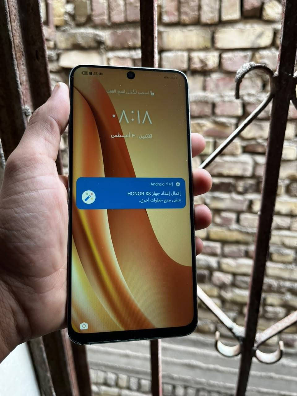 سلام عليكم هونر X8
بطاريته 6000 الشحنه تيبسي يدعم شحن سريع 
الذكره 128 
السعر 110بي مجال بصيط 
مكاني ناصريه مركز 
***********

