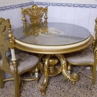 ميز طعام مصري ثقيل ويا ٤ كراسي حيل نظيف و قوي السطح جام السعر ٣٥٠ الف ...