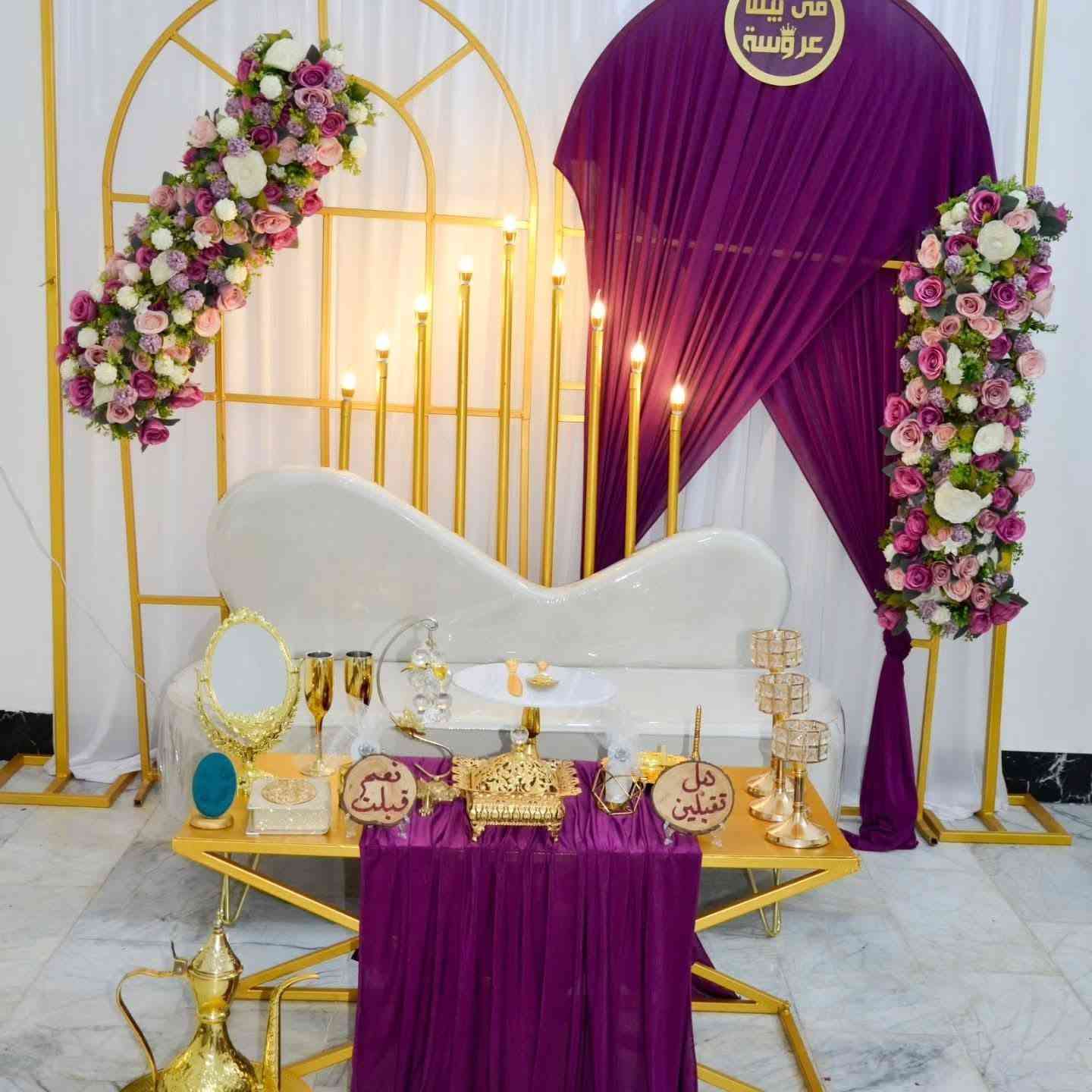 🤍💍… كوشات منزلية متوفرة للاجار داخل  محافظة بابل #عقد_قران #حفلات #حنة #كوشات #خيمه المشيه #كراسي شيفاري #جنط العروسه #برنص المهر #وثيقه العقد #مصوره لتصوير احلى الذكريات بجوده عاليه واحترافيه للحجز تفضل  خاص او اتصل *********** واتساب
