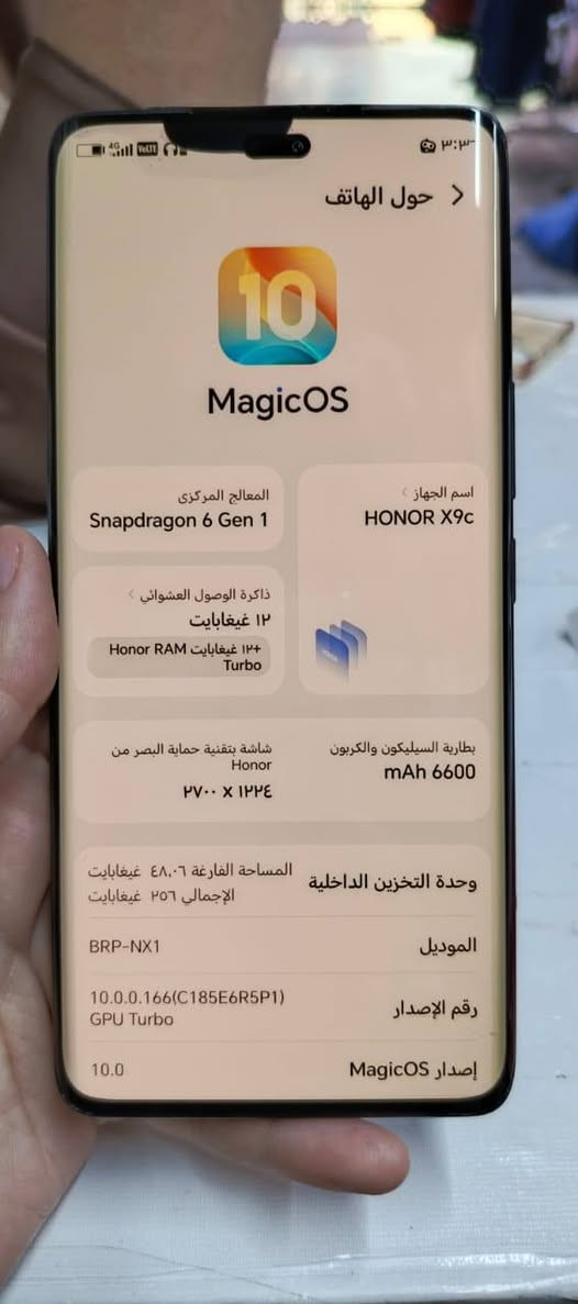 هونور x9c
ذاكرة 256 جيجابايت

بطارية 🔋 6600 

الجهاز نظيف استعمال اشهر مداخل تصليح ابد
الشاشه وكع مني وصار سواد من فوك وممأثر عليه كلشي شغال باكيته وملحقاته كامله

سعرة ٣٥٠

مكاني بغداد الاعظمية
***********
