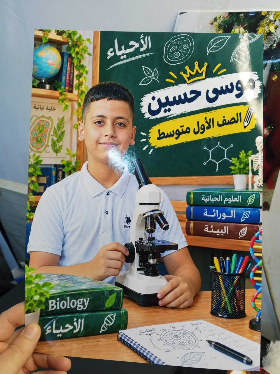 ورق لاصق • جلاد دفتر • تصميم صورة طفل