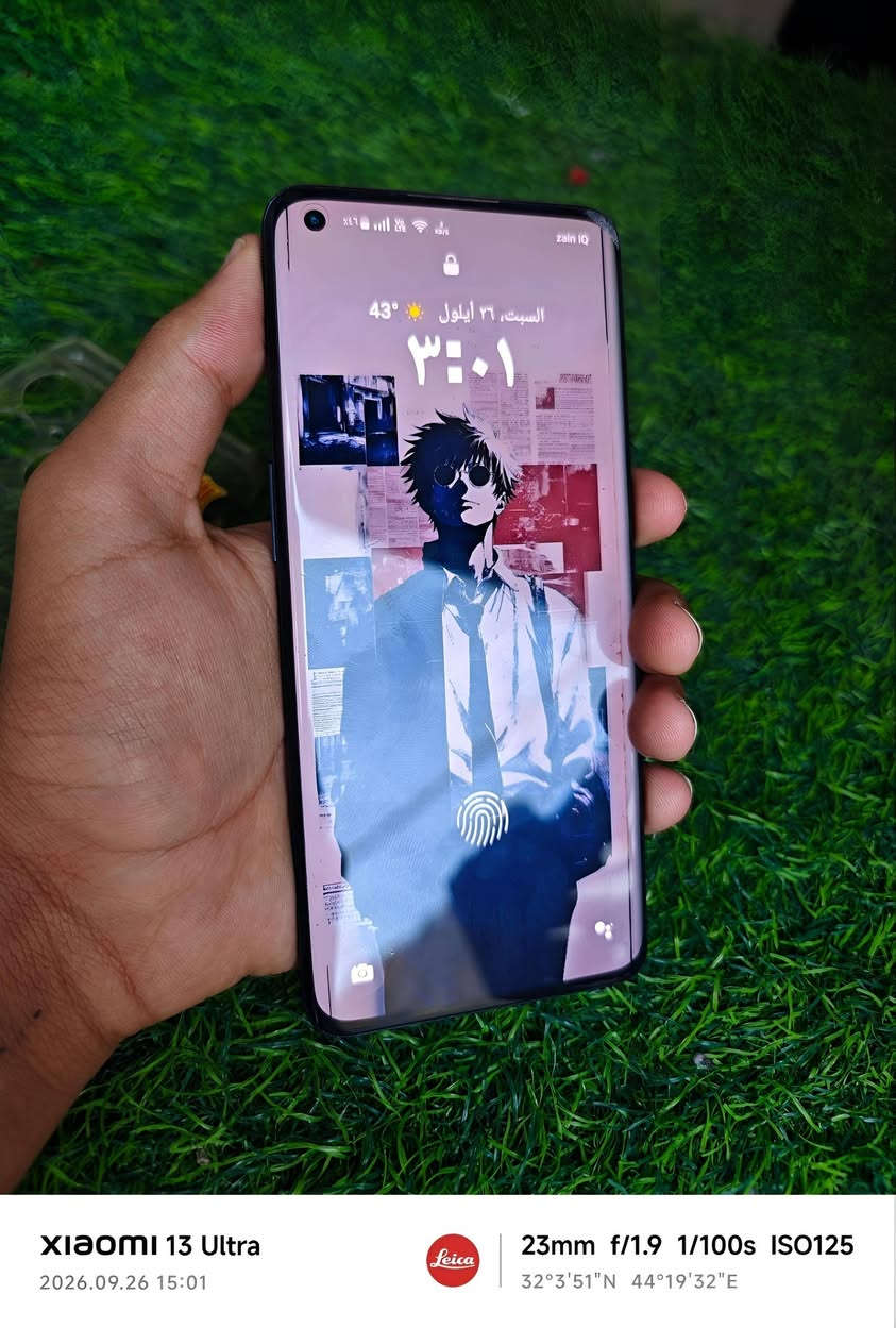 السلام عليكم 👋
توفر موبايل : OnePlus 10 Pro 
نسخه امريكي دبل خط واجه اوكسجين اندرويد 15 ✅
نظافه 90% ✅
ذاكره 128% ✅
معالج رائد سناب دراكون 8 جين 1 🔥
ببجي 90 فريم .. باقي العاب 120 فريم ✅
كاميرات متخصصه من هاسبلاد تصور 4k@120fps ✅
دورات شحن بطاريه 5 فقط أي يعني جهاز جديد 
شاشه 2kQHD+ 120@HZ ✅
ملحقات: كفر جيلاتين + لزكه شاشه جيلاتين اصلي ✅
السعر : 375 الف فقط 💵
مكاني نجف+ متوفر توصيل 🚚

نص مكتوب في الصور:
- Xiaomi 13 Ultra 2026.09.26 15:02 Leica 23mm f/1.9 1/73s ISO400 32°3'51"N 44°19'32"E
- Xiaomi 13 Ultra 2026.09.26 15:01 Leica 23mm f/1.9 1/100s ISO200 32°3'51"N 44°19'32"E
- Xiaomi 13 Ultra 2026.09.26 15:01 Leica 23mm f/1.9 1/100s ISO125 32°3'51"N 44°19'32"E
- Xiaomi 13 Ultra 2026.09.26 15:01 Leica 23mm f/1.9 1/97s ISO400 32°3'51"N 44°19'32"E