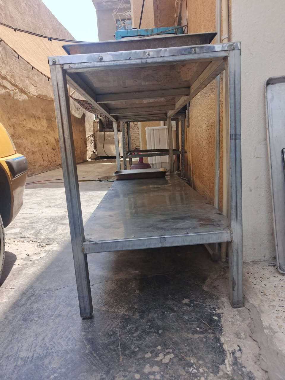 ميز سل ستيل
بلانكات كبار هنه وقباقتهن
سلات مقبلات ٥ كزاز 
نشره 15 متر 
بلاجكتورات 2 
قلايه فنكر
تانكي 
تختات ثرم ٢ 
تثكاله كبس صاج 
جمجات بركر ٢ 
قاعده تثبيت شيش كص ويا صينيه كامله 
وباقي الغراض كدامكم بلصور 
للتواصل
 عل هذا الرقم 
*********** 
غير متواجد عل فيس
