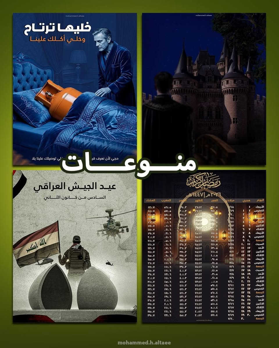السلام عليكم
مصمم جرافيك | أونلاين
تحتاج مصمم جرافيك لتصميم منشوراتك وإعلاناتك بشكل احترافي؟
أعمل باستخدام Adobe Photoshop وأوفر خدمات التصميم أونلاين، بجودة عالية واهتمام بالتفاصيل.

الخدمات تشمل:
• تصاميم السوشيال ميديا
• الإعلانات والمنشورات
• تصاميم المنتجات
• البوسترات والبنرات
• تصاميم حسب طلبك

 للطلب والاستفسار، راسلني على الخاص 
***********
فكرتك تبدأ بكلمة وأنا أحولها إلى تصميم..
ادناه نماذج من اعمالي

