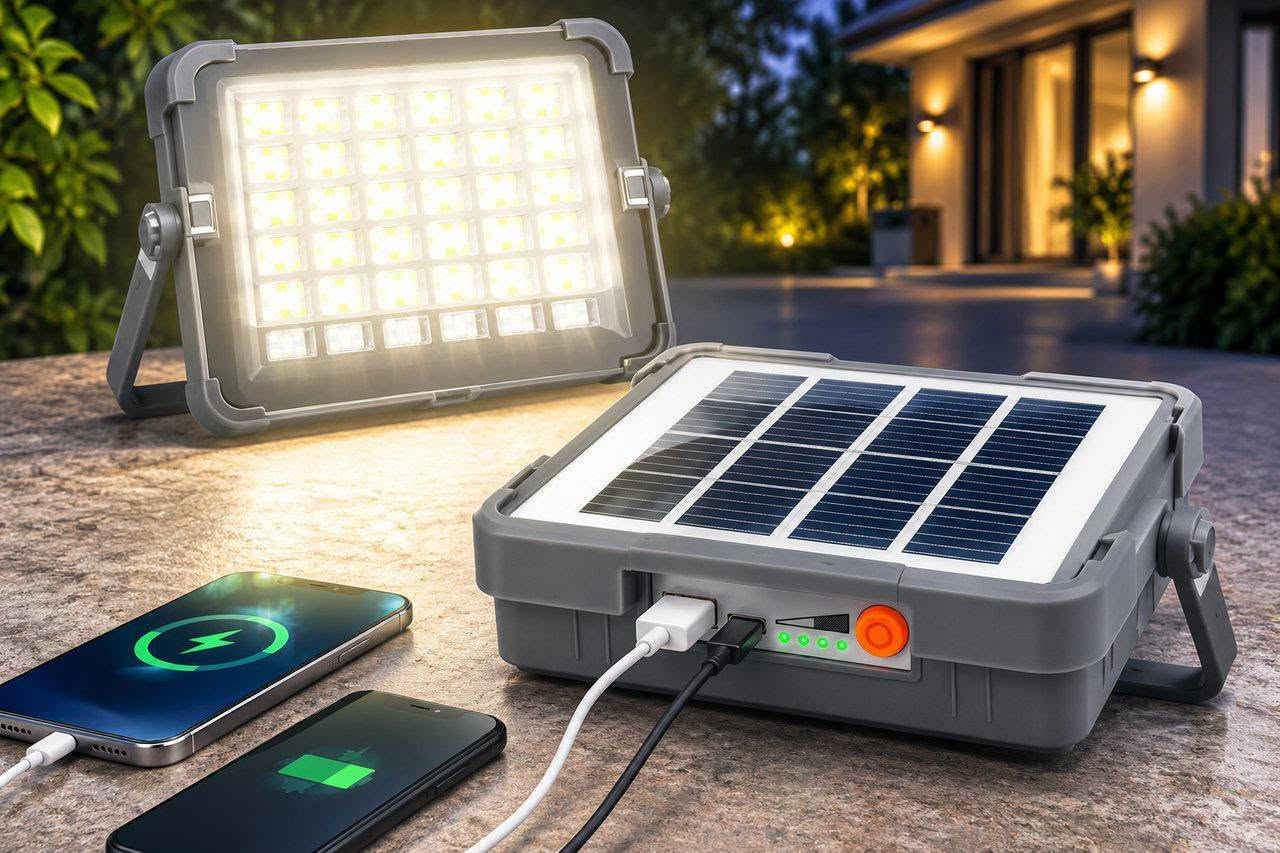 ★إنارة قوية بدون كهرباء. 

★كشاف LED شمسي بقدرة 300W، يشحن من الشمس ويعطيك إضاءة قوية للمكان بالليل 🔥

✔️ #يعمل بالطاقة الشمسية. 
✔️ #بطارية تدوم لفترة طويلة. 
✔️ #مقاوم للماء والغبار IP66.
✔️ #قابل للتعديل حسب اتجاه الإضاءة. 
✔️ #مناسب للحدائق، الكراجات، الساحات والمزارع. 
✔️ #يحتوي على منفذ USB للشحن
✔️ #إضاءة LED قوية وموفرة للطاقة

#ركّبه وخلي الشمس تتكفل بالباقي ☀️💡
اطلبه هسه وخلي مكانك منوّر حتى بأوقات انقطاع الكهرباء

السعر : 15 الف. 
توصيل :5 ألاف لجميع المحافظات. 
للتواصل: ***********
