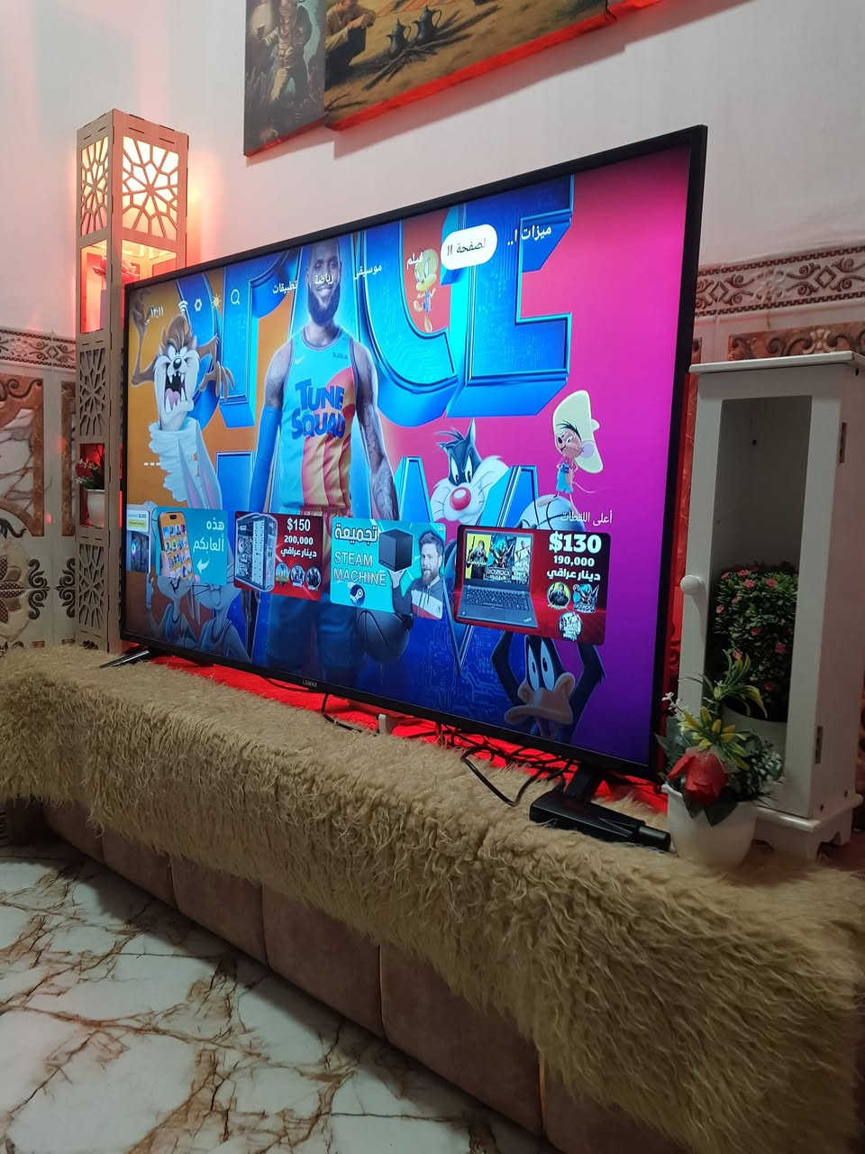 سلام عليكم أعيد النشر بسبب الوعود الكاذبة 
شاشه انترنت وكل شي ينزل عليها من تطبيقات يوتيوب وغيره 
حجمها  ٦٠ فول  صوت ودقه 4k ماخذها 540 اريدها 300 قفل استخدام قليل جدا ونضيفه مكاني كربلاء وتساب *********** موجود كارتون وموضح فيديو الها

