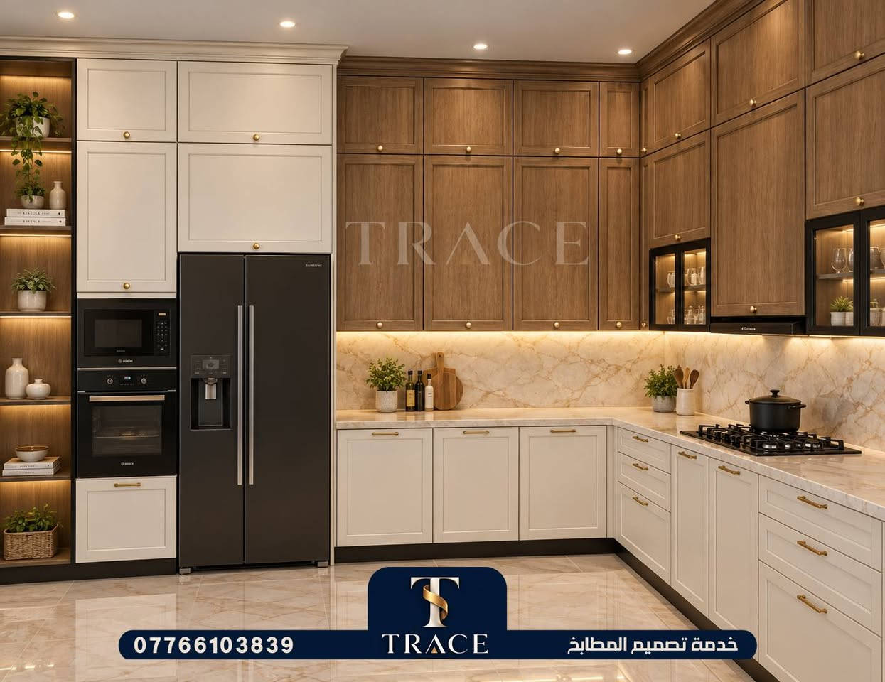 تصميم مطابخ 3D للمعامل والورش للتواصل عبر الواتس اب ***********

نص مكتوب في الصور:
- TRACE *********** خدمة تصميم المطابخ
- TRACE *********** TRACE خدمة تصميم المطابخ