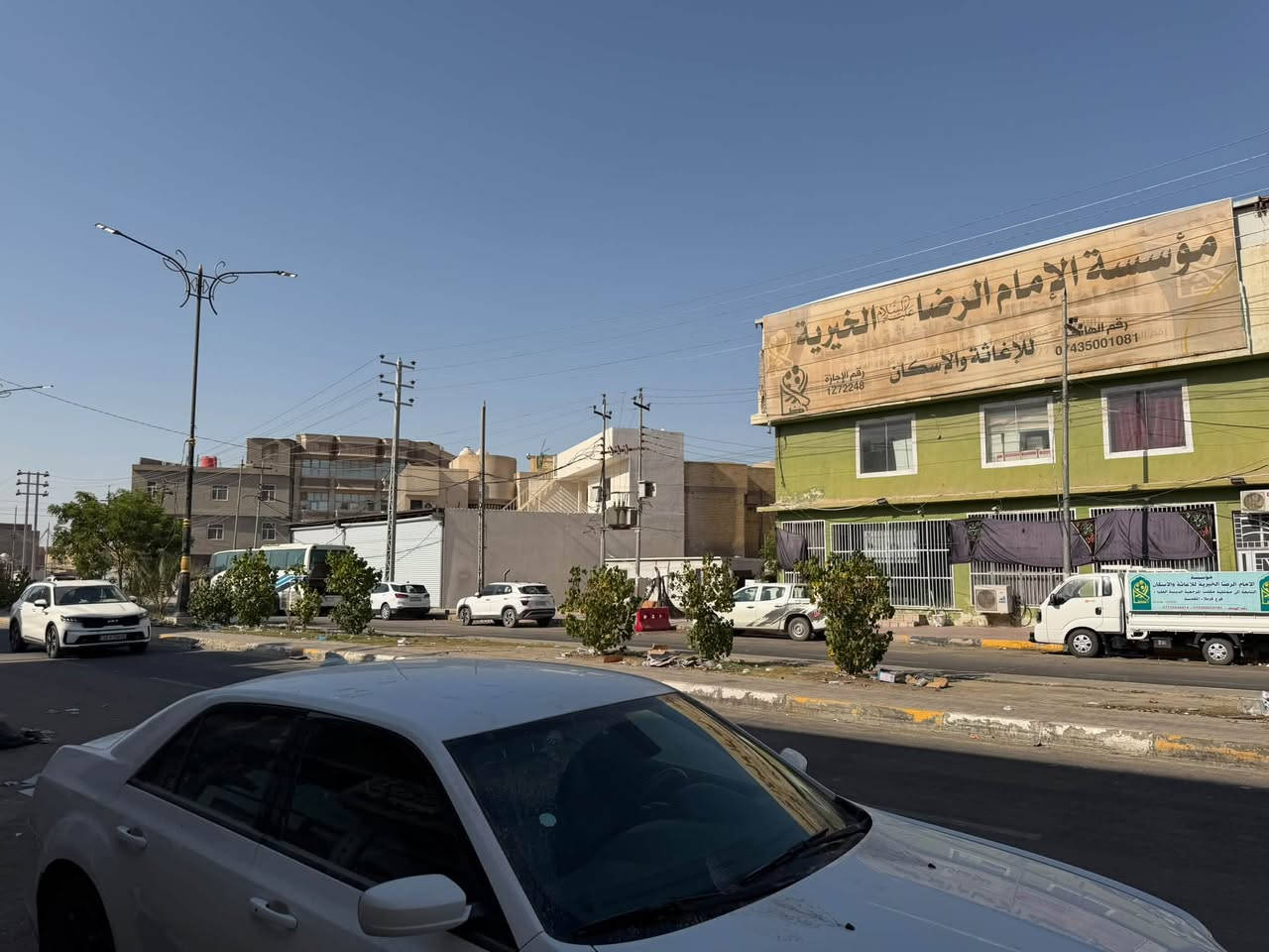 مكوى للبيع على الشارع العام (شارع السيدة رقية)كربلاء المحل جديد ستوه مفتوح 
يحتوي على مكينة كوي+ بويلر 150 يشتغل غاز وكهرباء +غسالة اوتوماتيك 22 كيلو سامسونگ+ جفافة امريكي+غسالة عادية +سبلت 2 طن
المكوى متكامل من كلشي وبدون نقص حتى دبالك وكارتات المحل جديدة (جاهز للعمل)
للاستفسار: ***********  
او اكتب تم يوصلك السعر على الخاص
