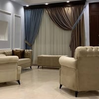 طقم جلوس شستر • ٧ مقاعد • بيج فاتح