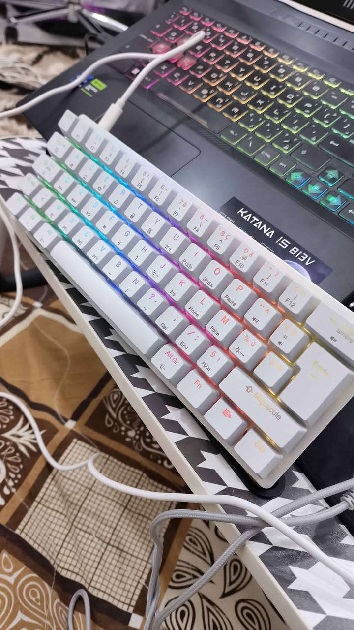 کیبۆرد گەیمینگ rgb

سەوتێکی زۆر خۆشی هەیە

⌨️🔥 STOGA MK22 GAMING KEYBOARD 🔥⌨️
━━━━━━━━━━━━━━━━━━
سویچ بڕاون
ۆشی هەیە
🎮 Gaming Mechanical Keyboard
🌈 RGB Backlight ✨
⚡ خێرا و وەڵامدانەوەی باش بۆ Gaming
🎯 دیزاینی تایبەت و جوان
🎵 Media Control Keys
💻 گونجاو بۆ PC & Gaming Setup

🔥 MK22 — شێواز + Performance لە یەک کیبۆرددا!

📦 نوێ و پاک
📩 بۆ نرخ و داواکاری پەیام بنێرە

━━━━━━━━━━━━━━━━━━
🎮 Level Up Your Setup 🎮
━━━━━━━━━━━━━━━━━━ شمشمل, السليمانية

نص مكتوب في الصور:
- STOGA MK22 MECHANICAL KEYBOARD BUILT FOR GAMERS Mechanical Switches Fast & Durable RGB Backlight 16.8 Million Colors Compact Design Space Saving Multimedia Keys Quick Control USB Wired Stable Connection SMOOTH FAST & PRECISE KATANA 15 B13V RGB BACKLIGHT 16.8 MILLION COLORS MECHANICAL SWITCHES FAST & DURABLE HIGH QUALITY BUILD STRONG & STYLISH MULTIMEDIA KEYS QUICK CONTROL COMPACT SIZE MORE SPACE, MORE FOCUS GREEN SWITCH