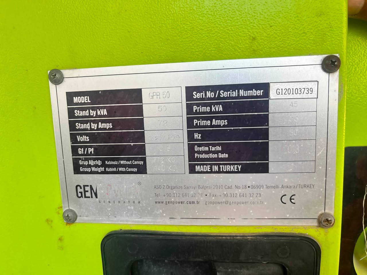 مولده بيركنز 50 kva 
كاتم چيم باور جديد 
زيرو موديل 2013 
شرط وضمان 
***********7700950066
