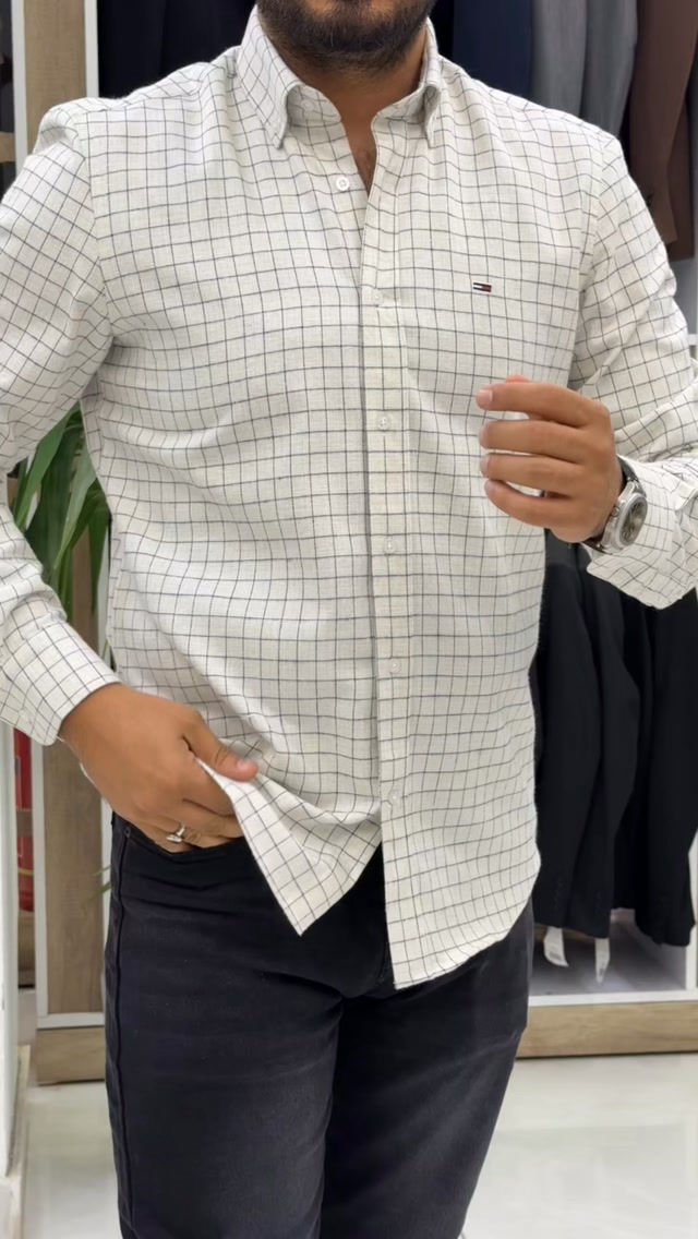 قميص كاروهات • صوف ناشف تركي • مقاسات S-XXL