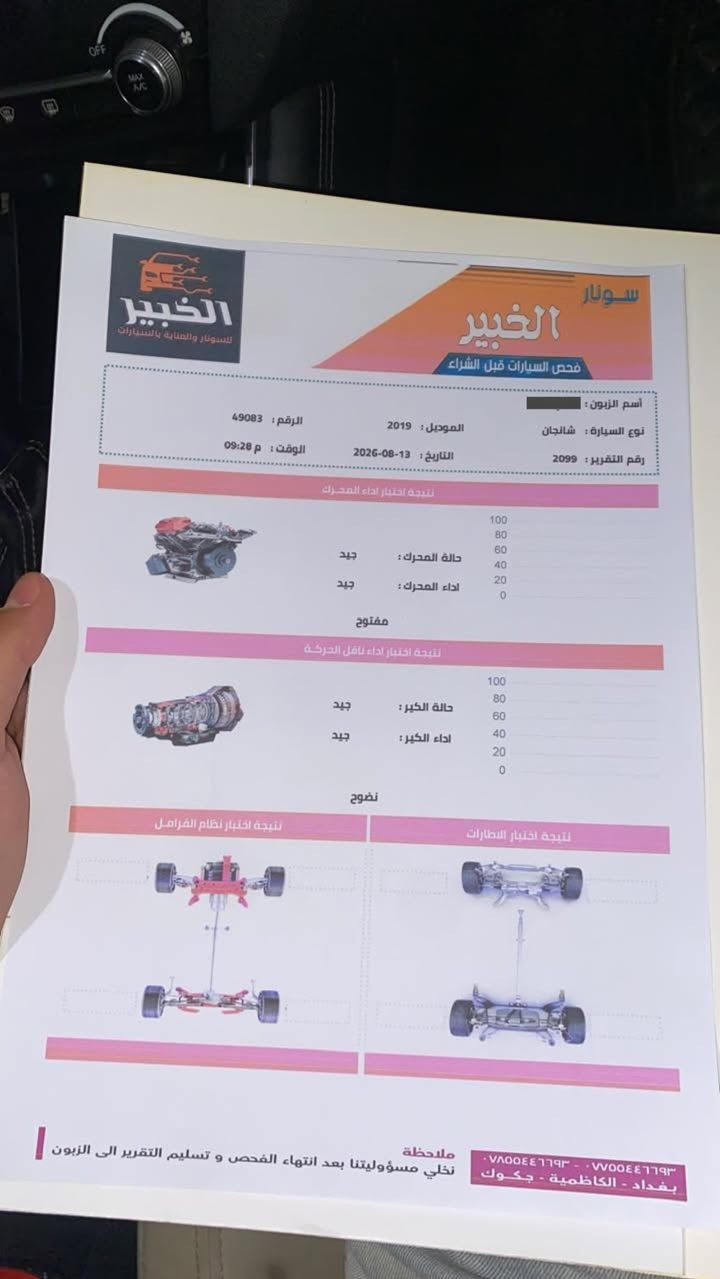 سلام عليكم شانجان ايدو 2019 مناقصه شي سوناره جديد اي نقص مابيه مكانه بغداد السعر قفل $84 ***********
