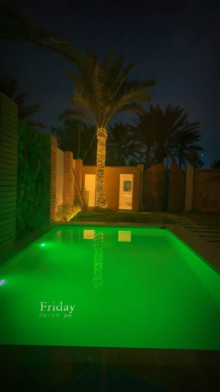 مزرعة للإيجار اليومي 🏡🌳
📍 الموقع: بغداد –غزاليه 

✔️ أجواء هادئة ومناسبة للعوائل

✔️ مساحة واسعة وخدمات متوفرة

✔️ مثالية للراحة والونسة

📌 للحجز والاستفسار يرجى الاتصال أو المراسلة على واتساب: 

 📞 ***********

 موثق في تطبيق اجرلي لسياحة المزارع في العراق 🇮🇶
