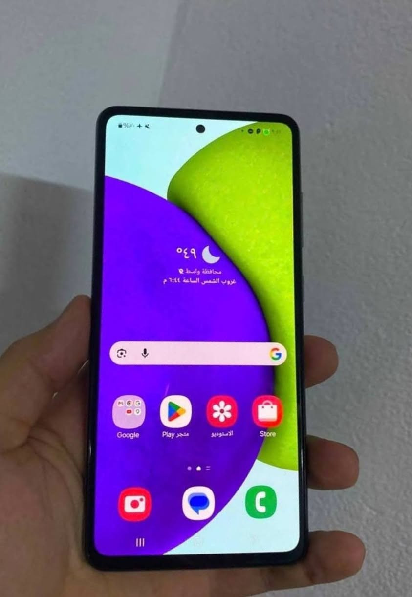 جهاز سامسونج A52s5G ذاكرة 256 رام8 السعر 210 وبي مجال قليل

نص مكتوب في الصور:
- حول الهاتف Galaxy A52s 5G تعديل رقم الهاتف اسم المنتج Galaxy A52s 5G اسم الطراز SM-A528B/DS الرقم التسلسلي R5CR91AYJ9P 359260921477615 (١ الفتحة) IMEI 355773661477615 (٢ الفتحة) IMEI معلومات الحالة معلومات قانونية معلومات البرنامج معلومات البطارية