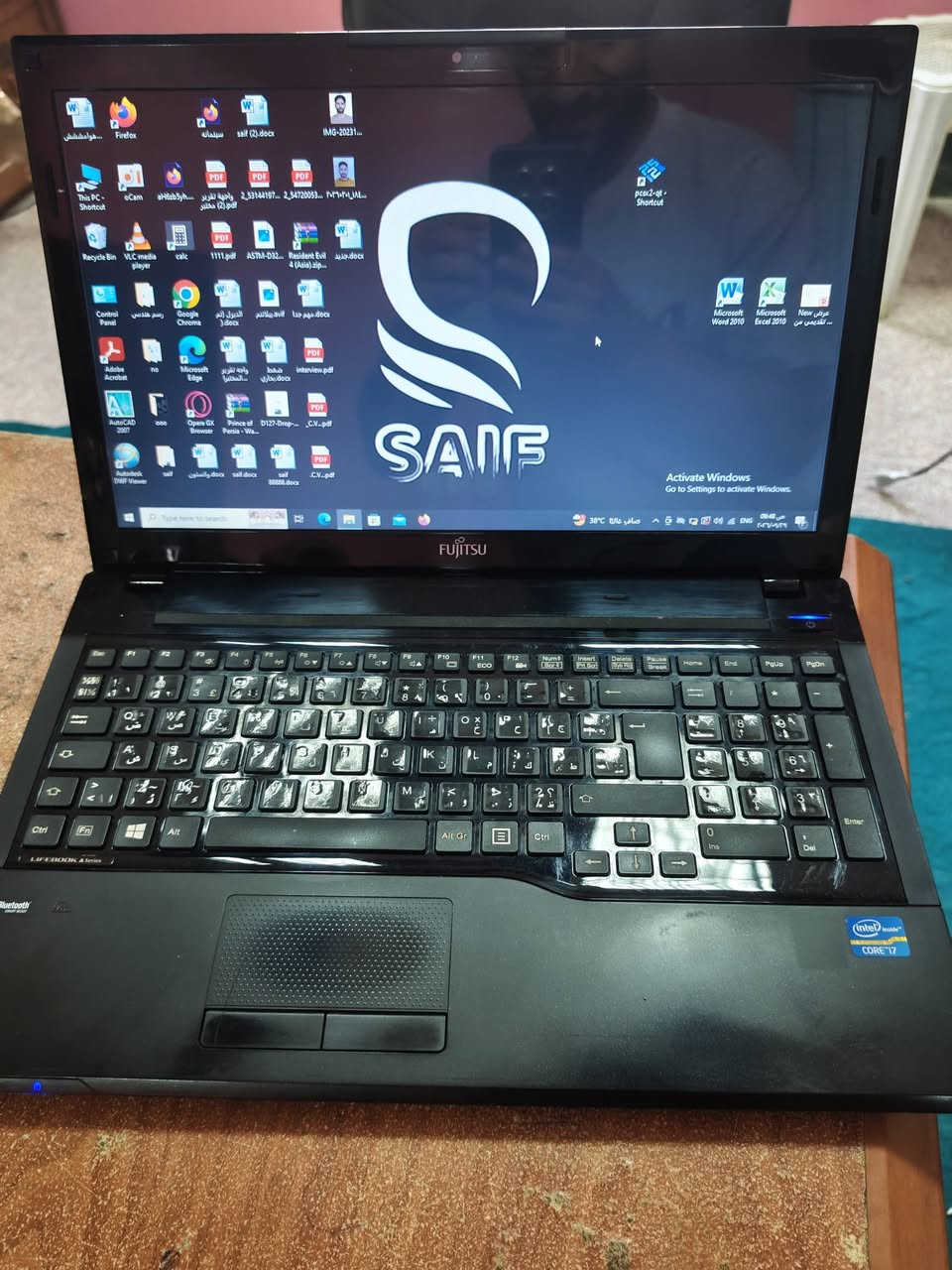 لابتوب Fujitsu فوجستوو ياباني
ذاكرة 128
كوراي 7 الجيل الثالث 
شاشة اكبر قياس 
برامج اوتكات ومجموعة اوفس 
السعر 240
للتواصل 
***********

نص مكتوب في الصور:
- DirectX Diagnostic Tool
- System Display Sound Input
- This tool reports detailed information about the DirectX components and drivers installed on your system.
- If you know what area is causing the problem, click the appropriate tab above. Otherwise, you can use the "Next Page" button below to visit each page in sequence.
- System Information
- Current Date/Time: 28 أيلول، ٢٠٢٦، ١١:٠٦:٤١ ص
- Computer Name: DESKTOP-044595I
- Operating System: Windows 10 Pro 64-bit (10.0, Build 19045)
- Language: العربية (Regional Setting: العربية)
- System Manufacturer: FUJITSU
- System Model: LIFEBOOK AH552/SL
- BIOS: Version 2.15
- Processor: Intel(R) Core(TM) i7-3632QM CPU @ 2.20GHz (8 CPUs), ~2.2GHz
- Memory: 8192MB RAM
- Page file: 4808MB used, 4521MB available
- DirectX Version: DirectX 12
- Check for WHQL digital signatures
- DxDiag 10.00. 19041. 4355 64-bit Unicode Copyright © Microsoft. All rights reserved.
- Help
- Next Page
- Save All Information...
- Exit