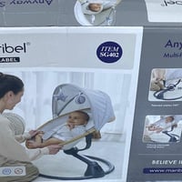 سرير اطفال كهربائي هز وموسيقى نظيف درجة اولى اريده ٧٥  وكرسي هزاز اطفا...