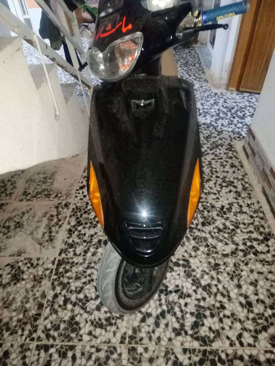 دراجه فراشه فحل دسك حاويه دراجه كفاله من كلشي مكينه مامفتوحه  برغي ما ناقصه تجي وشوف بعينك سعر ٦٥٠ مكان نجف حي العسكري( رقم الهاتف) *********** .... رقم ثاني ***********
